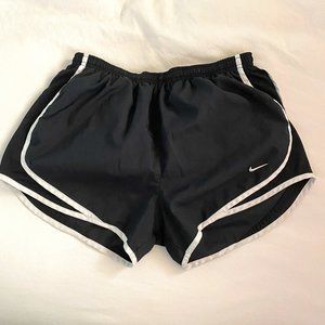 Nike Dri-fit black shorts with white piping